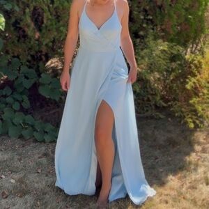 Sky Blue Azazie Davis Dress Size 10